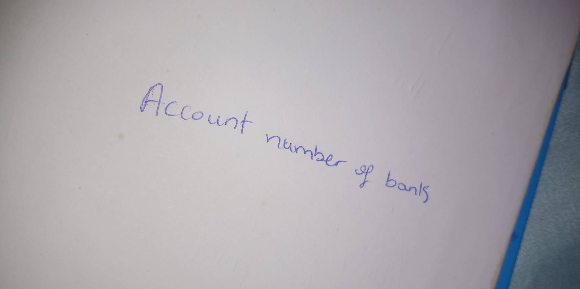 Account number of bank