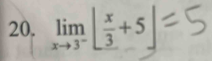 limlimits _xto 3^-| x/3 +5|