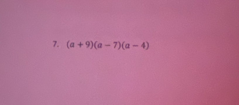 (a+9)(a-7)(a-4)
