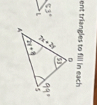 ent triangles to fill in each