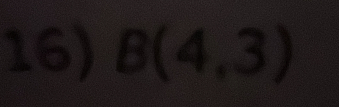 B(4,3)