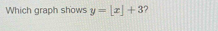 Which graph shows y=[x]+3 ?