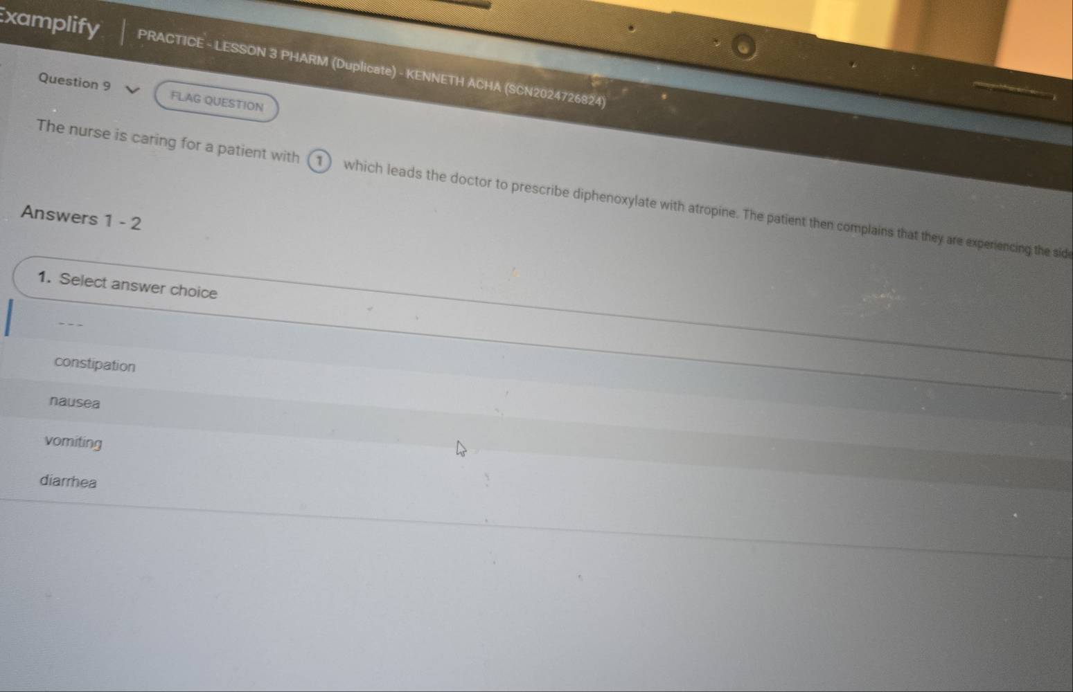 Solved: Examplify PRACTICE - LESSON 3 PHARM (Duplicate) - KENNETH ACHA ...
