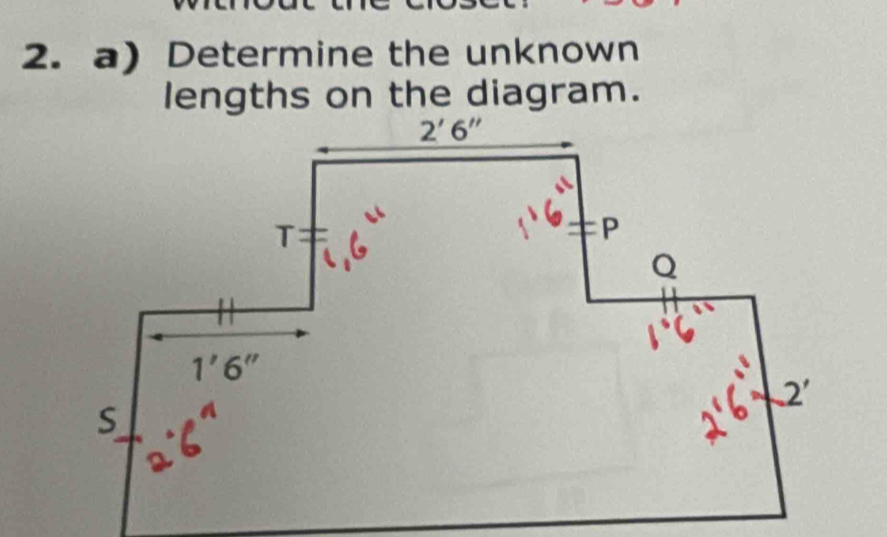 Determine the unknown