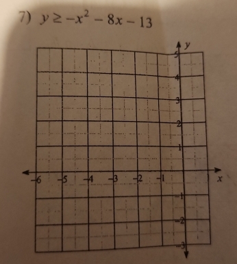 y≥ -x^2-8x-13