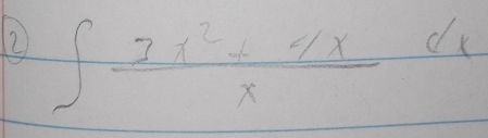 2 ∈t  (3x^2+4x)/x dx