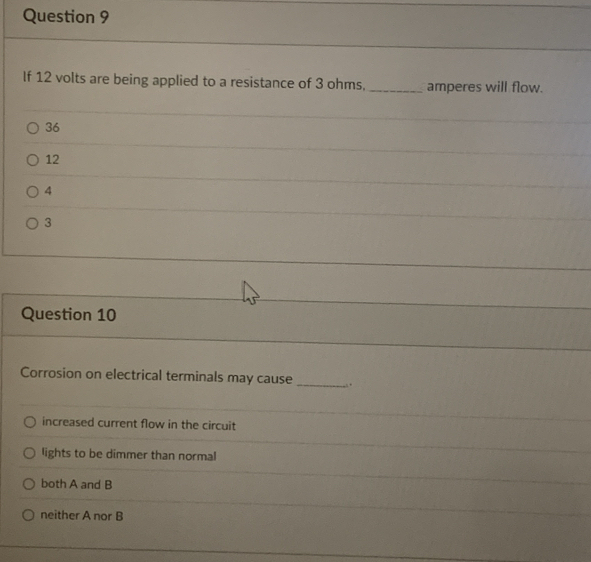 Solved: If 12 volts are being applied to a resistance of 3 ohms