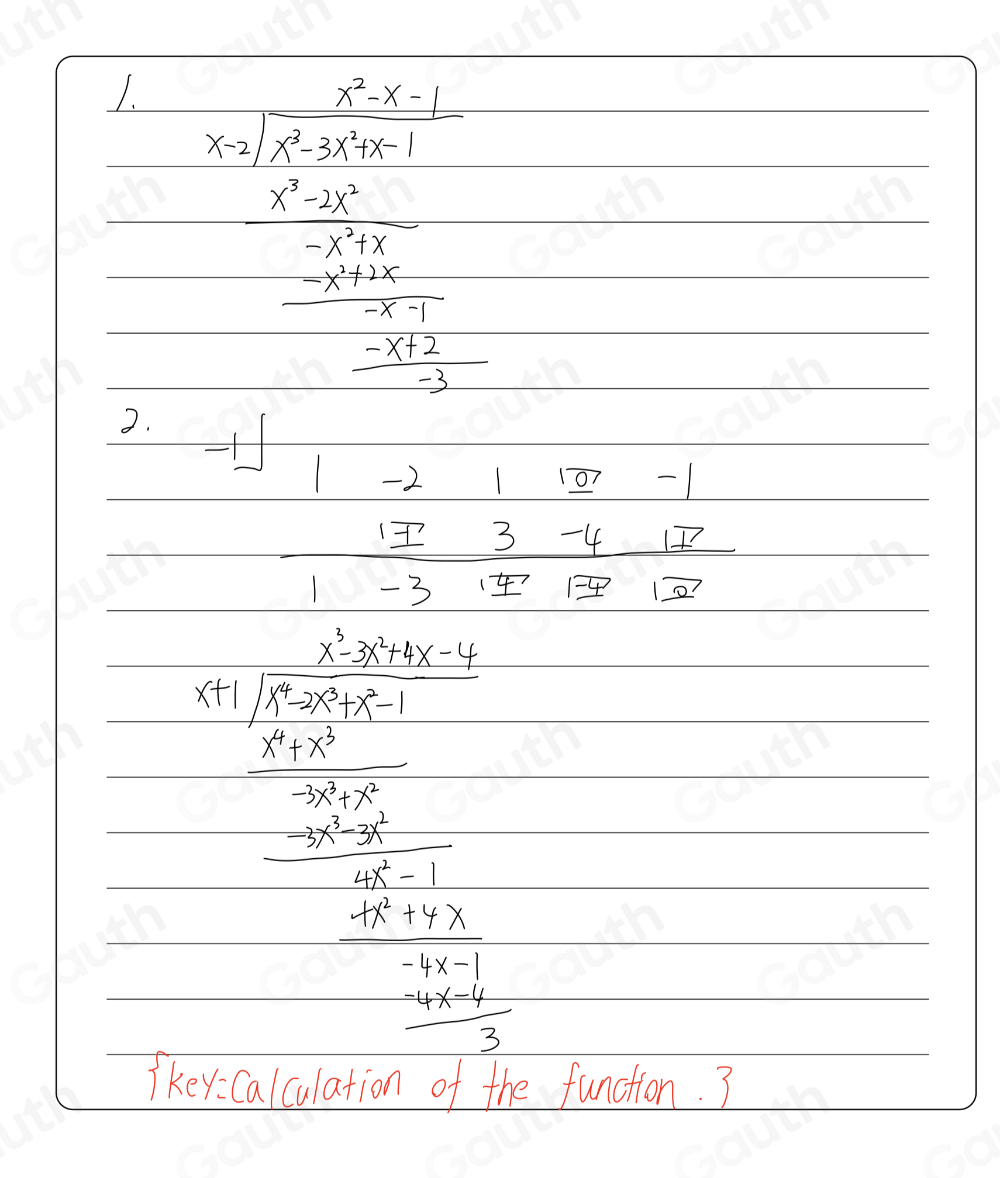 Solved: Determine the quotient and remainder using the indicated method ...