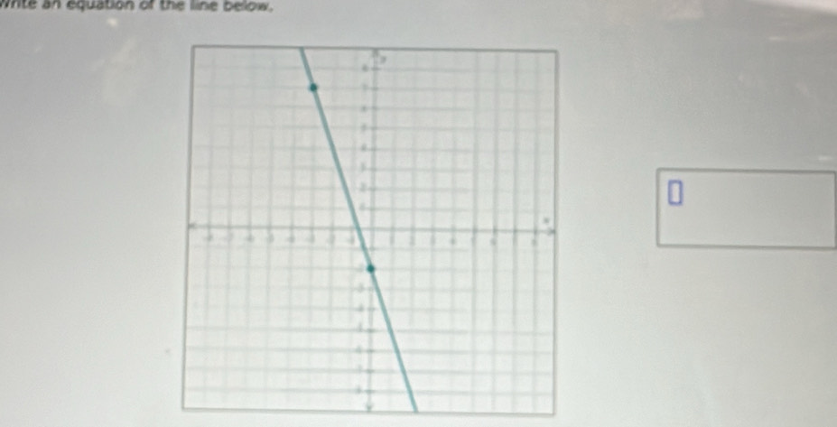 wte an equation of the line below .