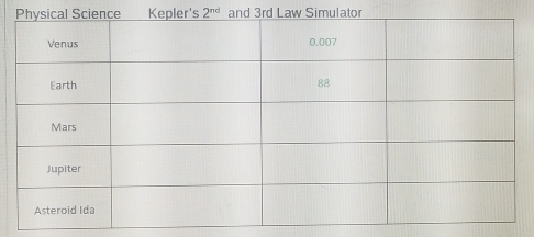 2^(nd) and 3rd Law Simulator