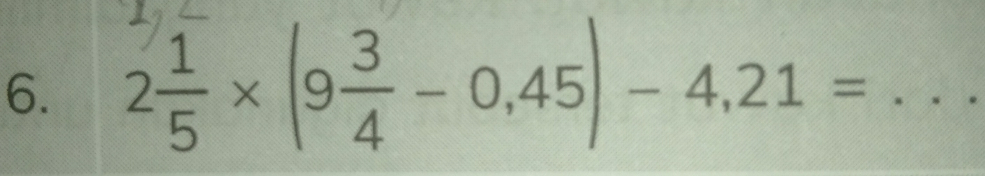 ² × (9÷- 0,45) -4.21 =_ 