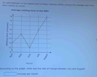 Solved: from manth to month. An administrator at the Department of ...