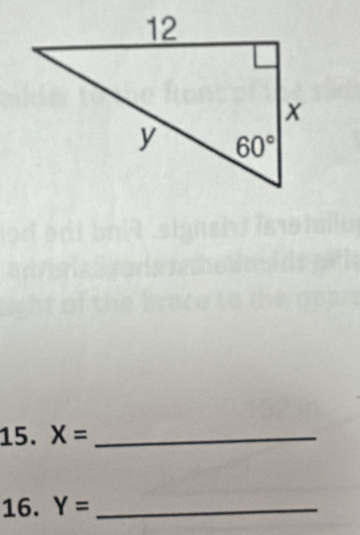 X= _
16. Y= _