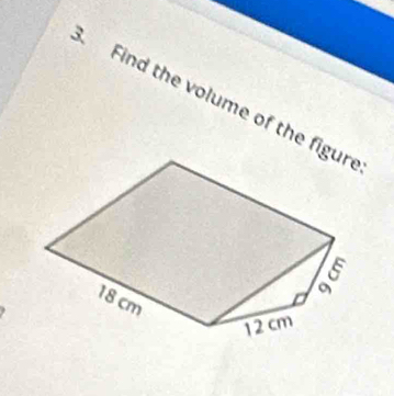 Find the volume of the fi