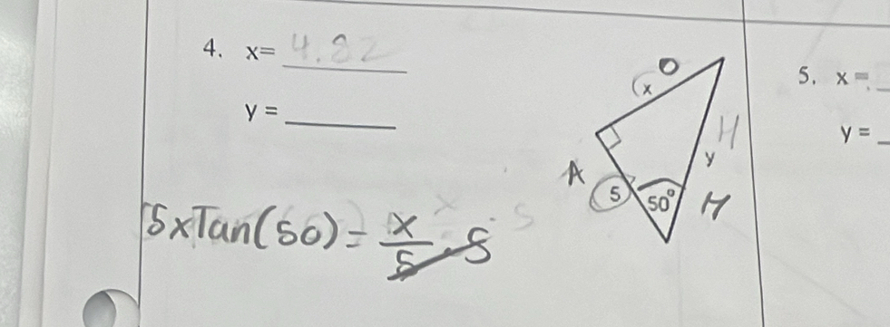 x=
5. x= _
y= _
_ y=