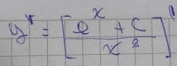 y'=beginbmatrix =beginbmatrix frac e^xx^2]'