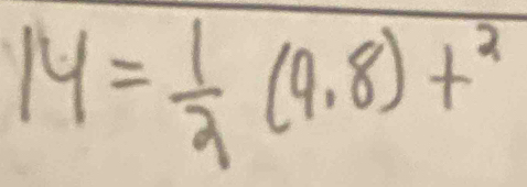 14= 1/2 (9.8)t^2