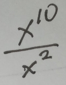  x^(10)/x^2 