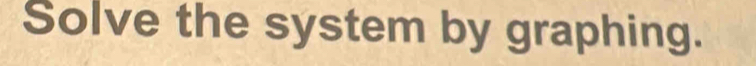 Solve the system by graphing.