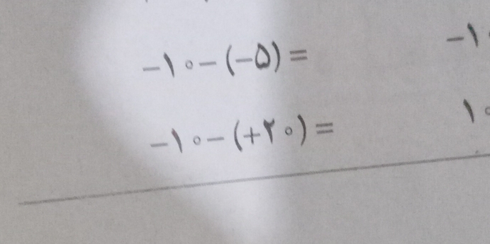 -1circ -(-0)=
-1°-(+gamma°)=