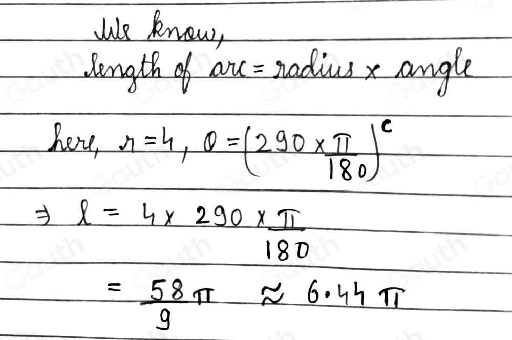 Solved: The diagram shows a sector of a circle of radius 4 units ...