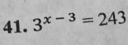 3^(x-3)=243