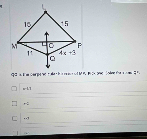 x=9/2
x=2
x=3
x=8