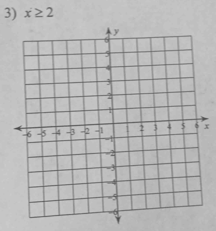 x≥ 2
x