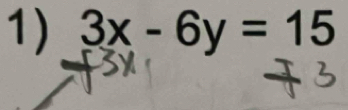 3x-6y=15