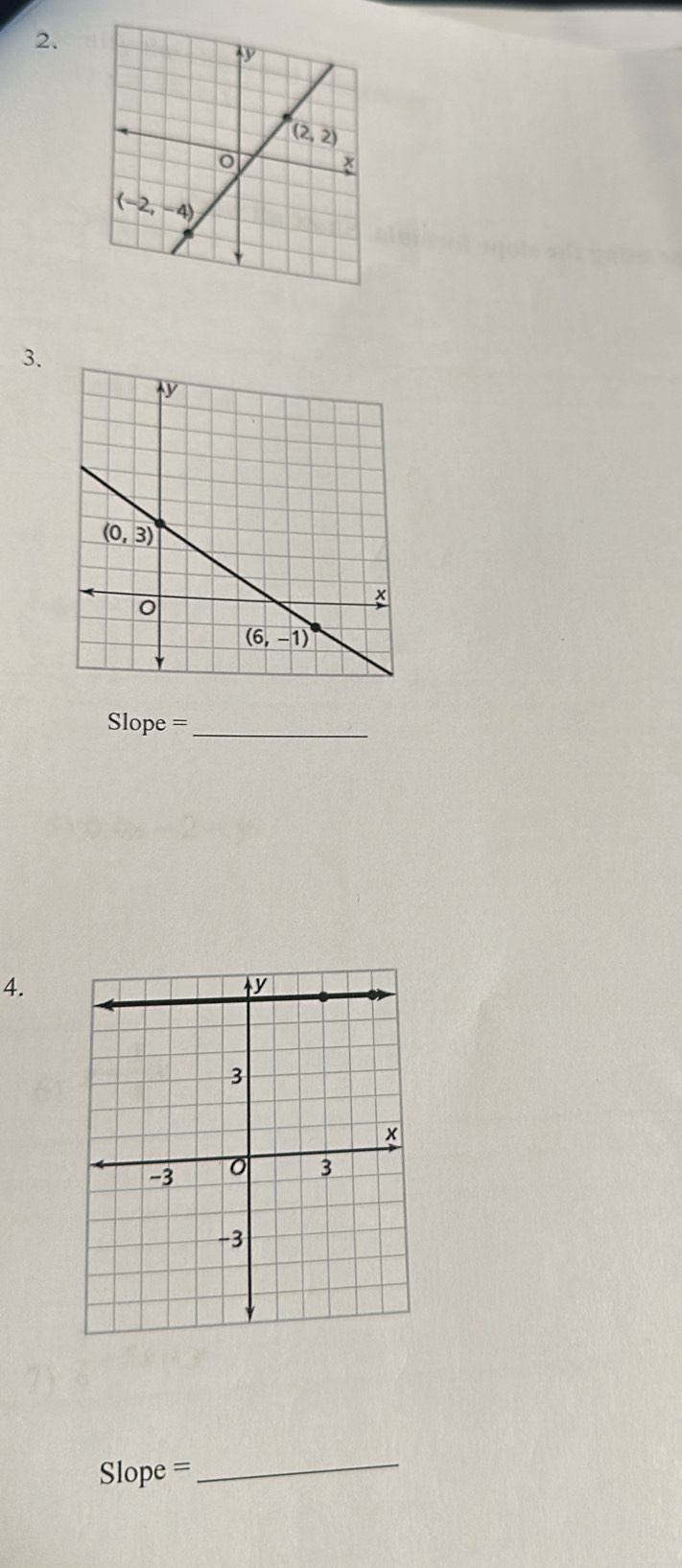 Slope =_
4.
Slope =_