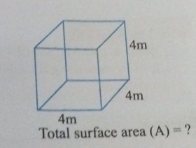 Total surface area (A)= ?