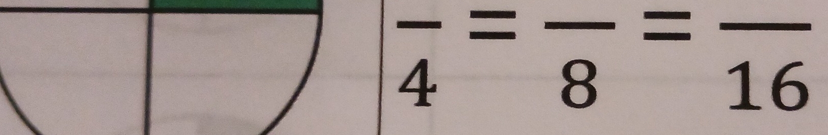 frac 4=frac 8=frac 16