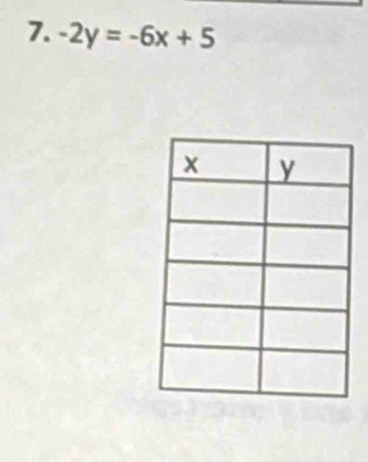 -2y=-6x+5