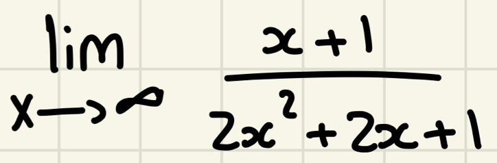 limlimits _xto ∈fty  (x+1)/2x^2+2x+1 