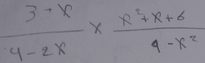  (3+x)/4-2x *  (x^2+x+6)/4-x^2 