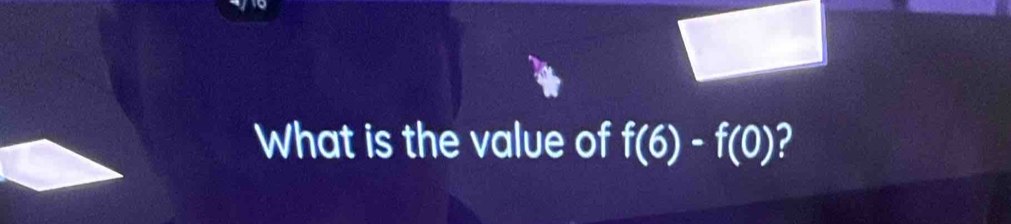 What is the value of f(6)-f(0) ?