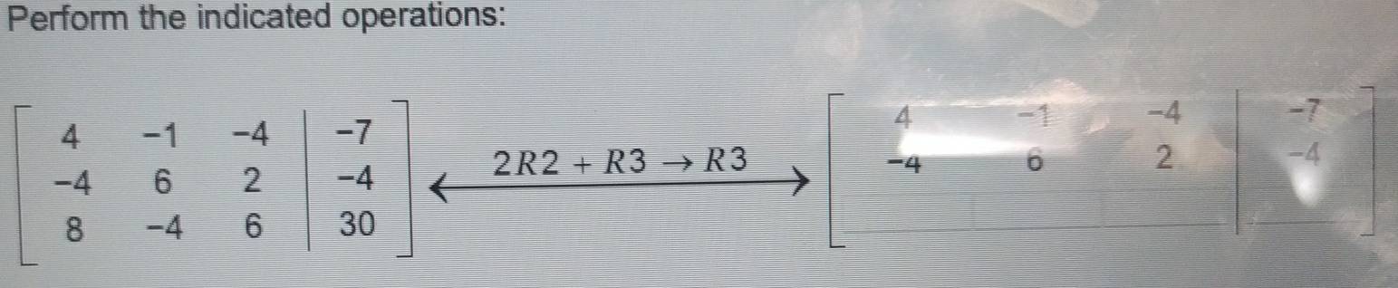 Perform the indicated operations:
 4/to   frac -4 -4