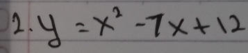 y=x^2-7x+12