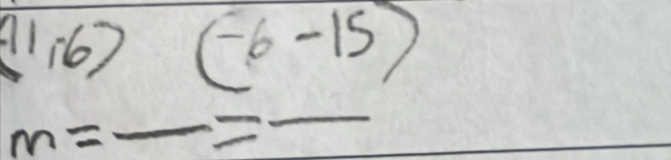 A1:6 (-6-15)
m=
_ 
_