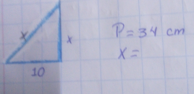 P=34cm
x=