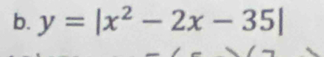 y=|x^2-2x-35|