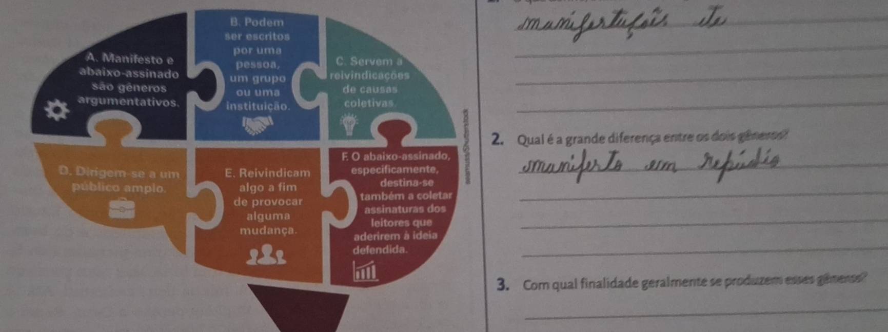 Qual é a grande diferença entre os dois gêneros 
_ 
_ 
_ 
_ 
Com qual finalidade geralmente se produzem esses gêmenss? 
_