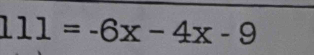 L11=-6x-4x-9