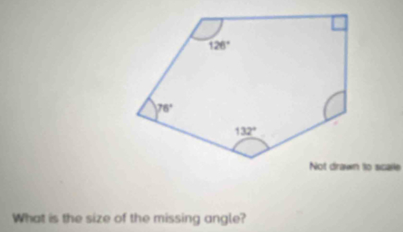 What is the size of the missing angle?