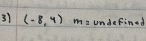 31 (-8,4)m= undefined