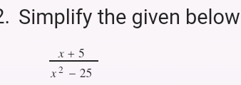 Simplify the given below