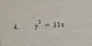 y^2=11x