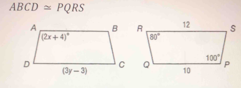 ABCD≌ PQRS