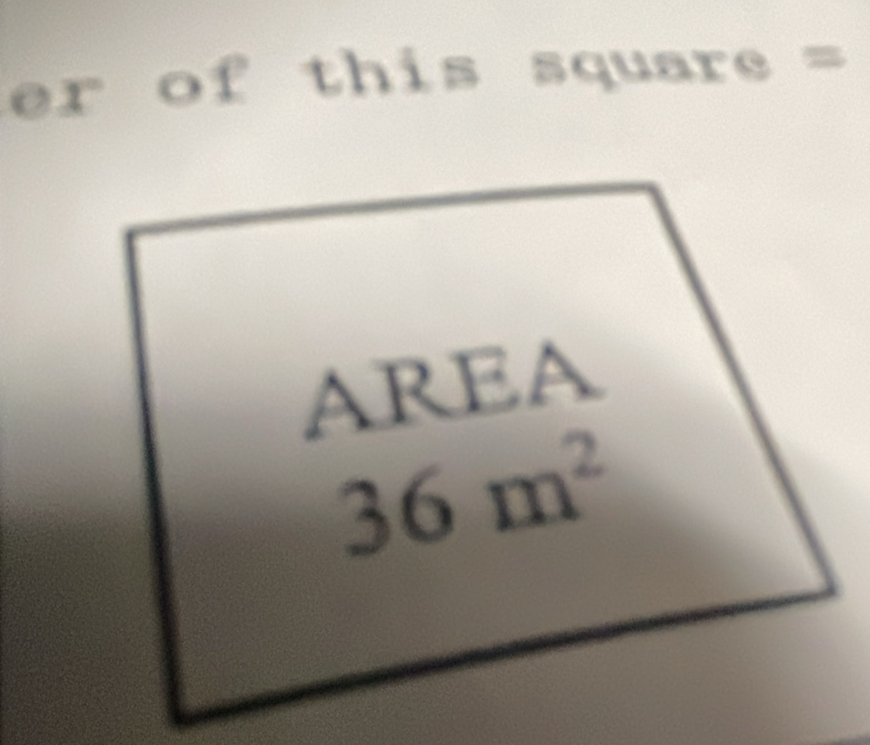 er of this square =