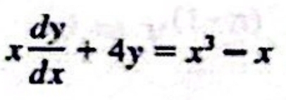 x dy/dx +4y=x^3-x